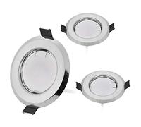 HCFEI Lot de 3 Spot LED encastrable Ultra Plat avec 3x3W Dimmable Ampoule 220V Spot Module, Percage 55mm, Dimmable, Blanc chaud 3000K, 120°Angle de faisceau