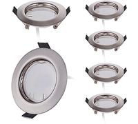 HCFEI Lot de 6 Spot LED encastrable Ultra Plat avec 6x3W Dimmable Ampoule 220V Spot Module, Percage 55mm, Dimmable, Blanc chaud, 120°Angle de faisceau
