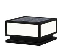 HCIPJQY Borne Lumineuse Blanche Simple, Lampadaire Solaire Carré