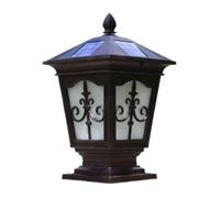 HCIPJQY Lampe Sur Poteau Électrique Industrielle Européenne Avec Allumage/extinction Automatique - Borne Lumineuse Extérieure En Aluminium - Luminaire D'éclairage Public Pour Jardin, Cour Ou