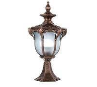 HCIPJQY Poteau D'éclairage Extérieur Moderne En Fonte D'aluminium, Noir Mat Pilier En Verre De Style Japonais Lanterne Vintage Étanche Avec Socle De Fixation