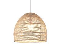 HCIPJQY Suspension en Rotin Noir Lampe Cage Suspendue en Osier Boho Lanterne D'éclairage Tissée Luminaire Suspendu De Plafond Côtier avec Cordon Réglable pour Bar De Restaurant
