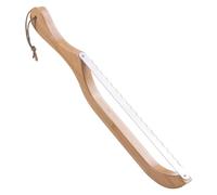 HCLZOE Couteau à Pain en Bois de 15.8 Pouces, Couteau à Pain Dentelé, Trancheuse à Pain avec Manche en Bois, Trancheuse à Pain pour Pain Fait Maison, Coupeur de Pain au Levain.