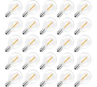 Hcnew Ampoule G40 E12 LED 1W Remplacement Globe Guirlande Guinguette Décorative Ampoules Style Edison Rétro Lampe Blanc Chaud 2200K 220V-240V,Lot de 25