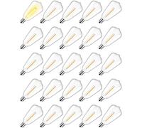 Hcnew Ampoules LED ST38 pour Guirlande Solaire Exterieur, Blanc Chaud 2700 K, 1 W équivalent à 5 W, 12V E12 Ampoule Decorative LED Pour Guirlande Guinguette solaires,Fêtes,Jardins,Mariage