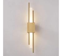 HCZKIUJY Applique Murale LED dorée pour Chevet, Applique Murale Longue dorée, luminaire Mural linéaire Moderne, éclairage Mural Tubulaire créatif, câblée, 3000K, décoration Minima(4000 Natural White)