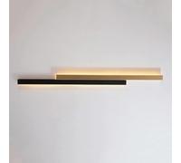 HCZKIUJY Applique Murale, plafonnier LED linéaire encastré, Barre Lumineuse Longue dorée, éclairage intérieur 3000K, Lampe de Plafond Noire (Black Gold-40cm)