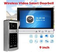 HD 9 pouces couleur LCD visiophone Intercom Sonnette caméra de vision nocturne AU