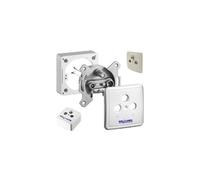 HD-Line PRSMRL01 Prise Murale Pro TV/Sat/FM Decoupleur à Encastrer Blanc