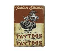 Hdadwy Plaque métallique vintage en métal pour tatouage de studio, décoration murale, cuisine, maison, garage, 40,6 x 30,5 cm