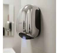 HDcasa Sèche-Mains électrique Automatique Vama Smart Jet Mini 900W LF, Chauffage Rapide, radiateur de Salle Bain Compact à Monter soi-même, fabriqué en Italie, Meuble Bain, air Chaud, Chrome Poli