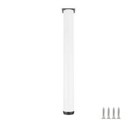 HDEYRSX 1 Pièces Pied de Meubles Réglables Jambe de Table Patte de Support en Fixation en Métal pour Bureau Table Basse Comptoir de Bar et Plan de Travail,avec Vis (120cm,Blanc)