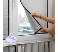 HDEYRSX Film Anti Chaleur Anti-UV pour Fenêtre,Film Isolation Thermique Occultant en Aluminium Réfléchissant,Anti-UV,Panneau de Protection Solaire Anti Regard,avec Ventouse (90x140cm)