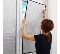 HDEYRSX Isolant Thermique en Film Aluminisé a Double Face Résistant pour Réflecteur Radiateur de Chaleur,Rideau Occultant Opaque Anti Regard pour Fenetre,Maison,avec Ventouse (85cm x 105cm)