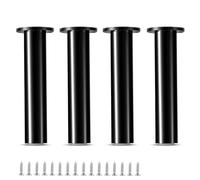 HDEYRSX Lot de 4 Pieds de Meubles Réglables,Pattes de Table en Acrylique,Jambes de Canapé,Pieds de Support en Fixation pour Armoire,Lit,Table Basse,Bureau,Chaise,avec Vis (30cm,Noir)