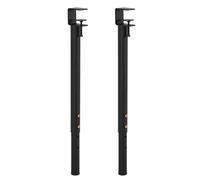 HDEYRSX Pieds de Serrage de Table Forme de F,Pieds de Table Réglables,Pattes de Meubles Télescopique,pour Bureau Console de Meubles de Table Basse Bricolage,sans Perçage (2 Pcs,Noir)