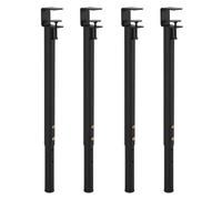 HDEYRSX Pieds de Serrage de Table Forme de F,Pieds de Table Réglables,Pattes de Meubles Télescopique,pour Bureau Console de Meubles de Table Basse Bricolage,sans Perçage (4 Pcs,Noir)