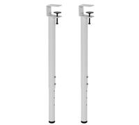 HDEYRSX Pieds de Serrage de Table Forme de F,Pieds de Table Réglables,Pattes de Meubles Télescopique,pour Bureau Console de Meubles de Table Basse Bricolage,sans Perçage (2 Pcs,Blanc)