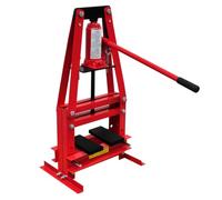 HDFQWTYG Presse hydraulique d'atelier 6 tonnes Presse d'atelier Rouge | Boîtier en acier robuste, contrôle manuel de la pression, idéal pour l'atelier automobile et le garage
