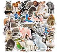 HDGSAFD 100 Autocollants Animaux, Autocollants Animaux Mignons, Autocollants De Décoration De Grand Livre À Main, Utilisés pour Les Fêtes, Albums, Cahiers, Bouteilles d'eau, Valises.