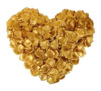 HDGSAFD Lot de 1000 pétales de rose dorés, pétales de rose, décoration de fleurs de rose, pétales de rose séchés, décoration de dispersion, roses artificielles, parfait pour mariages, Saint-Valentin