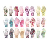 HDGSAFD Lot de 12 paires de gants de jardin pour femmes, gants imperméables, gants de nettoyage pour femmes, gants de jardinage, gants de travail légers