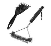HDGSAFD Lot de 2 brosses de nettoyage noires pour barbecue - Outil de nettoyage pour barbecue - Accessoire de cuisine - Convient pour le nettoyage du barbecue et du four