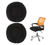 HDGSAFD Lot de 2 housses de siège pour chaises de bureau, couleur noire, taies d'oreiller élastiques pour chaises, housses de siège d'extérieur, décorations de bar de mariage