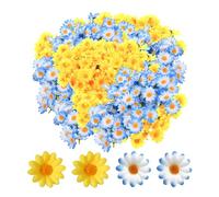 HDGSAFD Lot de 200 têtes de fleurs artificielles en forme de marguerite artificielle, fleurs artificielles, à faire soi-même, pour centres commerciaux, fêtes, décorations de maison et de mariage