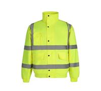 HDICUHNANU T-Shirt RéFléChissant Veste Imperméable Chaude À Manches Longues en Coton Réfléchissant Multi-Poches RéGlable Gilet(3XL)