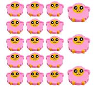 HDKAJL Lot de 50 gommes souples en forme de mouton, mini gommes miettes en | Lot de 50 gommes en TPR souple - Sans miettes - Mini mouton avec bords arrondis - Pour l'école, les sacs d'école