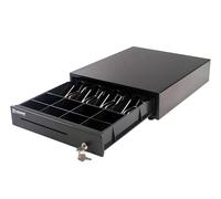 HDWR HD-KER35 Tiroir-caisse enregistreuse, RJ12, acier durable, avec clé | Tiroir fiscal pour point de vente, connexion imprimante tickets, design élégant, verrouillable