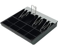 HDWR HD-WS35 Rangement pour tiroir-caisse, pinces à billets inox | Réglage de la largeur, casier sous le compartiment à pièces, organiseur de monnaie remplaçable