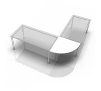 HE91 - coin - angle rond 80x80 Blanc