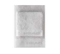 HEAD Dynamic - Serviette de Bain Visage et Bidet, Set 2 Serviettes en Coton Pur 100% Certifié, Lot Serviette de Bain Grande Taille 50x100 et Petite 40x50, Utile comme Serviette Sport Douce Absorbante