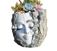 Head Planter | Pot de Fleurs Visage de Femme - Vase en résine résistant aux intempéries pour Jardin, Balcon, extérieur, Salon, Chambre à Coucher, aménagement paysager