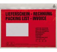 HEAD Pochette pour documents 161276200 DIN C6 rouge Lieferschein-Rechnung, mehrsprachig avec autocollant 250 pc(s)