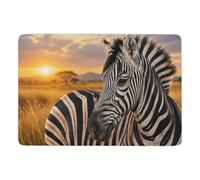 Head zebra black and white Tapis 150 x 100 cm, Doux et Antidérapant | Ambiance cocooning : Tapis de chambre, avec dos à points PVC antidérapants; pour petits espaces intérieurs