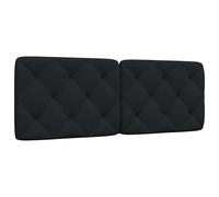 vidaXL Coussin de tête de lit noir 100 cm tissu