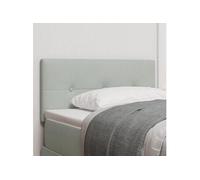 Headboard LED vidaXL Bouton capitonné Gris clair 90 cm Velours