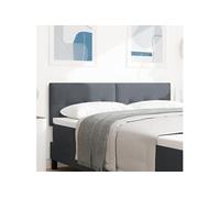 Headboard LED Bouton Rembourré Gris Foncé 80 cm Velours 3338143