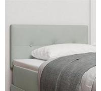 Headboard LED vidaXL Bouton capitonné Gris clair 90 cm Velours 3338103 Gris