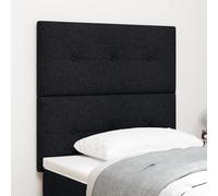Headboard Led Vidaxl Noir 90 Cm Tissu