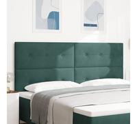 Headboard Led Vidaxl Vert Foncée 100 Cm En Velours