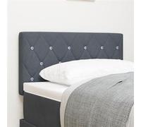 Headboard vidaXL Boutons en cristal capitonnés Gris foncé 80 cm Velours 42007070 Gris