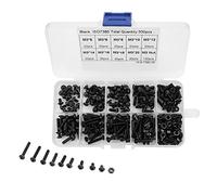 Headerbs 300pcs M3 Hex Socket Screws, Button Head Assortment 10.9, pour