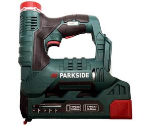 HEADNMORE® Lot : 1 agrafeuse sans fil Parkside® PAT 20 V + 1 porte-clés Headnmore® (sans batterie)