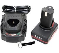 HEADNMORE® Pack Parkside® 12 V - 1 batterie 4 Ah 4 Ah PAPK 12 B4 + 1 chargeur PLGK 12 A3 2,4 A - Batterie d'outils + porte-clés HEADNMORE®