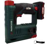 HEADNMORE® Parkside® - Agrafeuse sans fil 12 V PAT 12 (avec batterie 4 Ah) + porte-clés