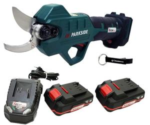 HEADNMORE® Parkside® Paas 20 Sécateur sans fil 20 V + porte-clés HEADNMORE® (batterie 2 x 2 Ah)
